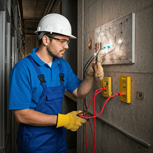 High-end electrical panel installation by Hammad Electrician in Kuwait